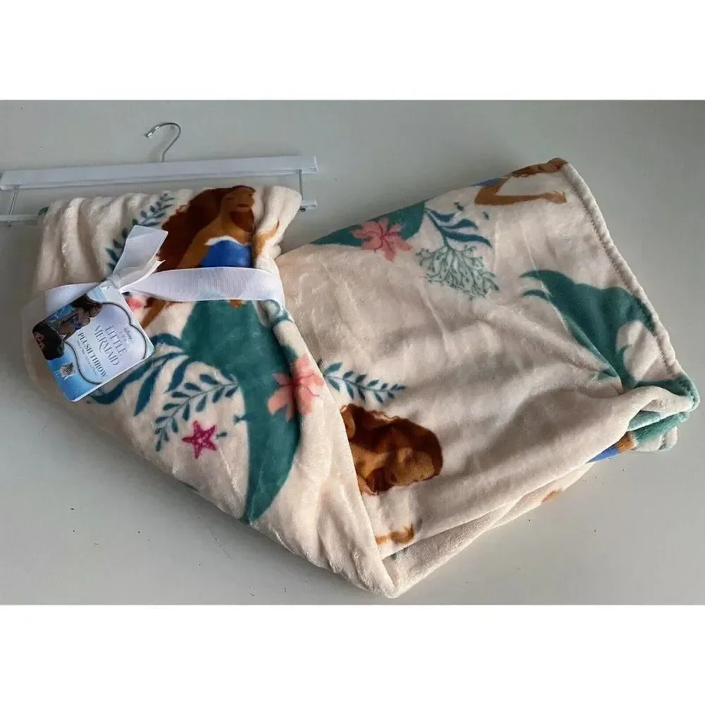 Disney‎ The Little Mermaid Live Action Movie Plush Throw Blanket 50 x 70” NEW